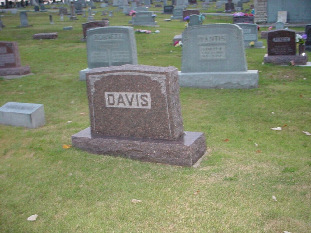  Davis family Headstone Photo, Hillcrest Cemetery, Callaway County genealogy