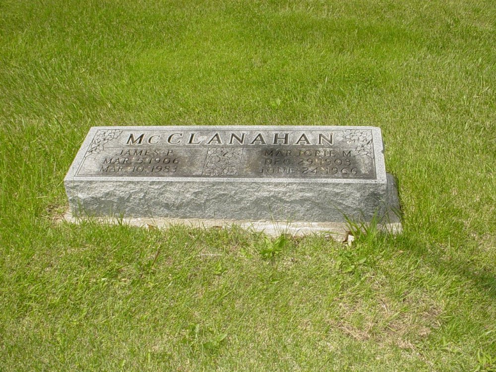  James P. McClanahan & Marjorie Martin Headstone Photo, Hillcrest Cemetery, Callaway County genealogy