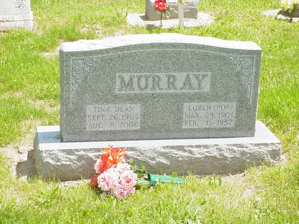  Loren Murray and Tina Dean Headstone Photo, Hillcrest Cemetery, Callaway County genealogy