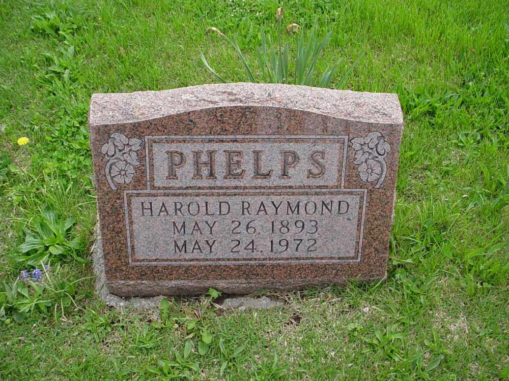  Harold Raymond Phelps Headstone Photo, Hillcrest Cemetery, Callaway County genealogy