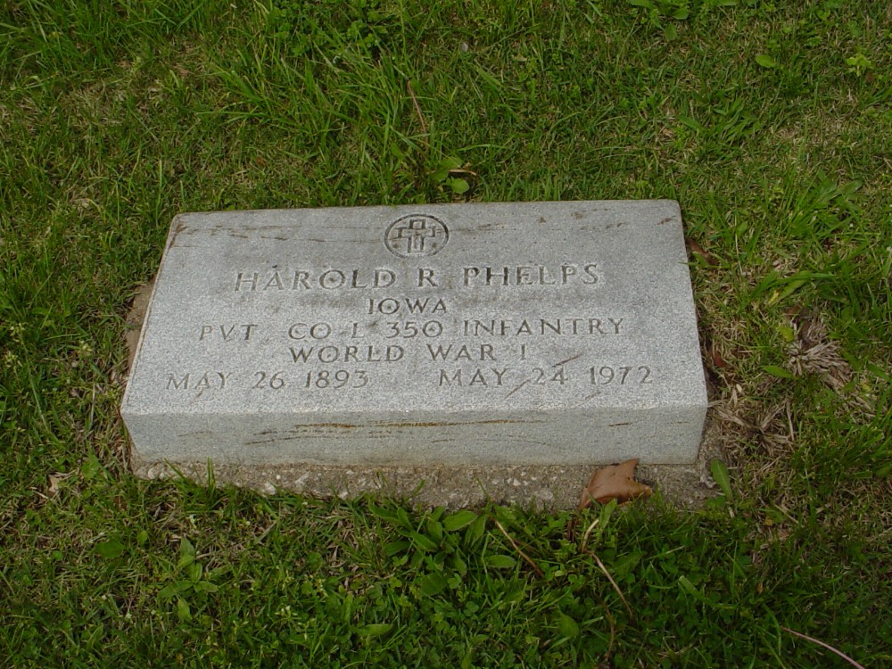  Harold Raymond Phelps Headstone Photo, Hillcrest Cemetery, Callaway County genealogy