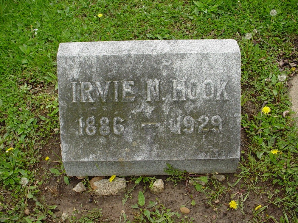  Irvine N. Hook Headstone Photo, Hillcrest Cemetery, Callaway County genealogy