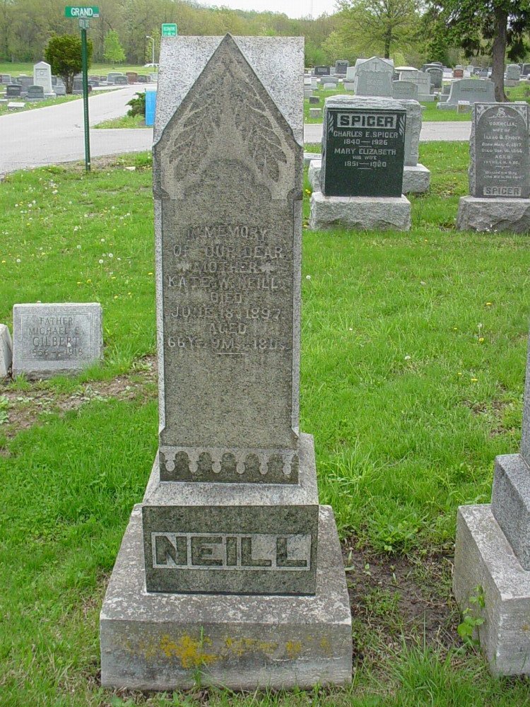  Kate W. Neill Headstone Photo, Hillcrest Cemetery, Callaway County genealogy