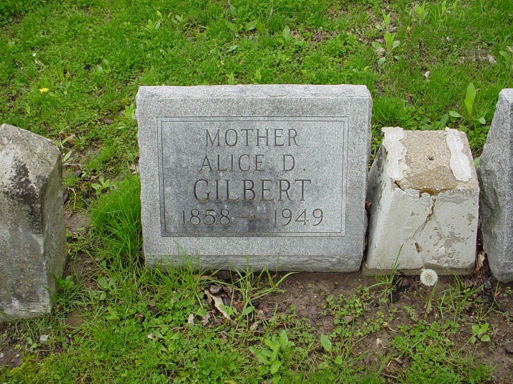  Alice Davis Gilbert Headstone Photo, Hillcrest Cemetery, Callaway County genealogy