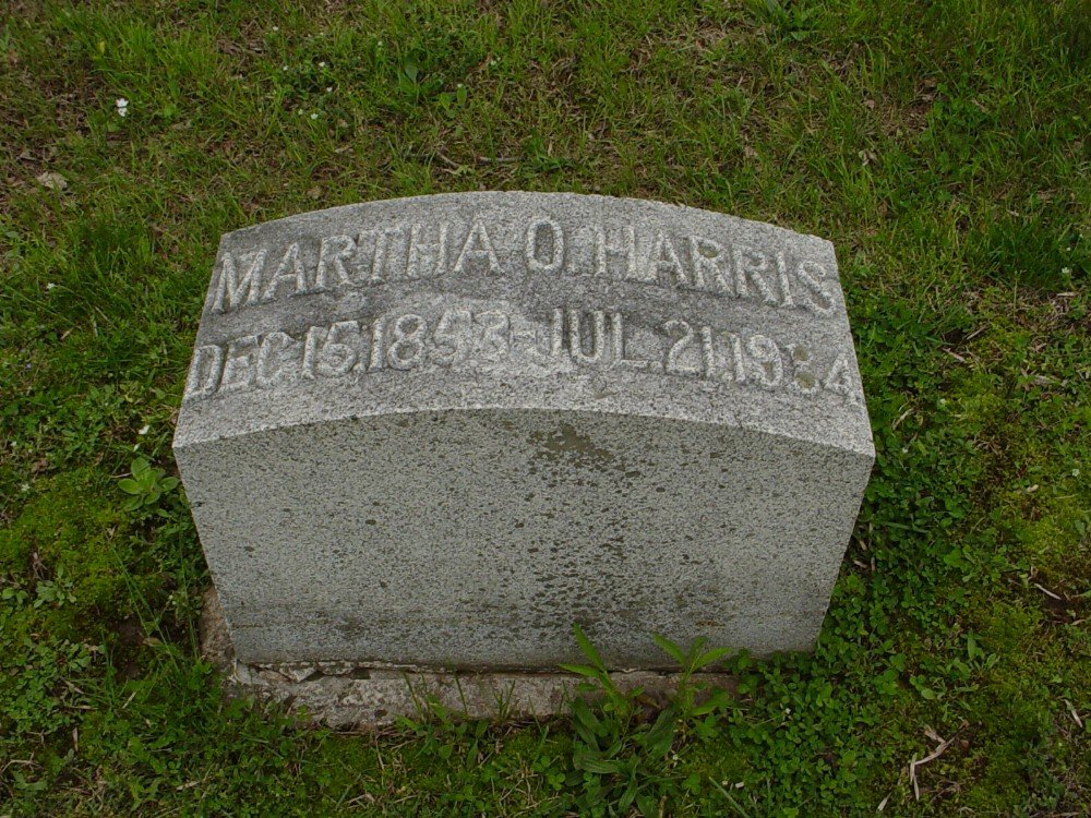  Martha D. Harris Headstone Photo, Hillcrest Cemetery, Callaway County genealogy