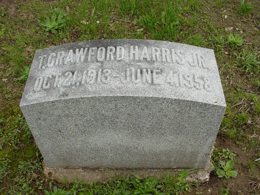  Tyre Crawford Harris Jr. Headstone Photo, Hillcrest Cemetery, Callaway County genealogy
