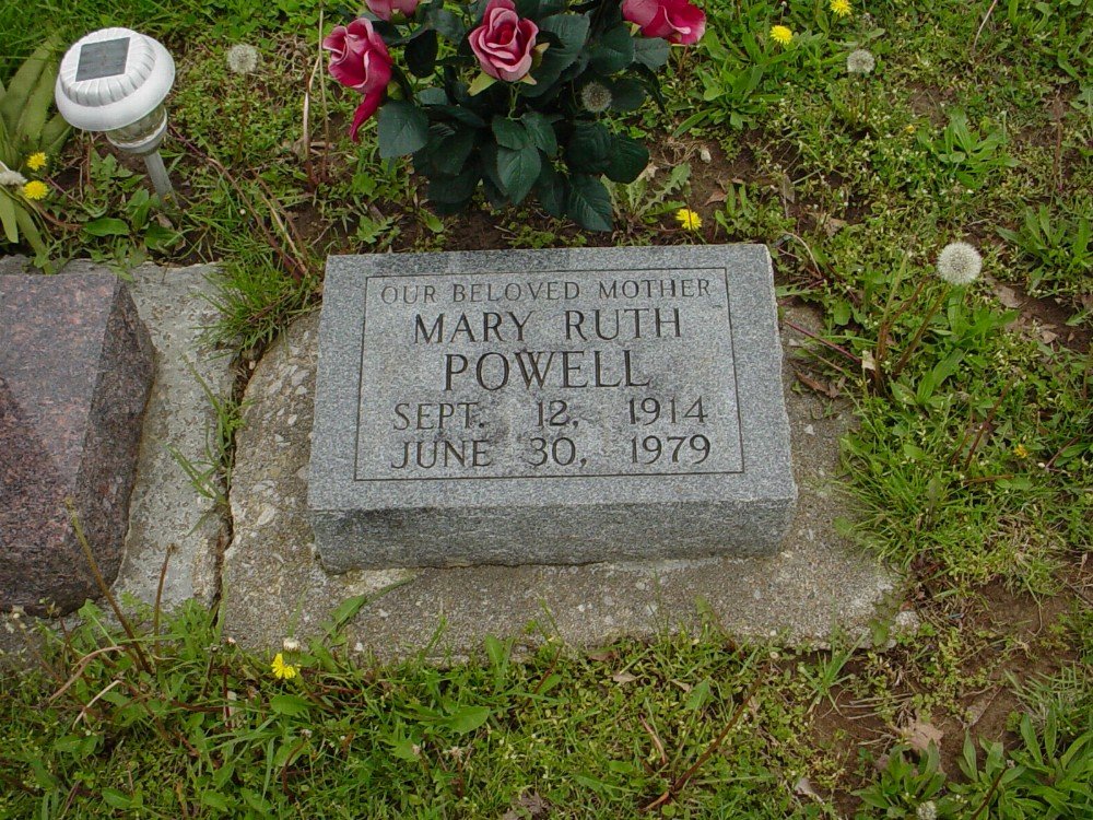  Mary Ruth Powell Headstone Photo, Hillcrest Cemetery, Callaway County genealogy