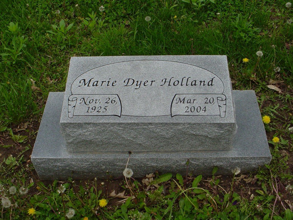  Mary Dyer Holland Headstone Photo, Hillcrest Cemetery, Callaway County genealogy