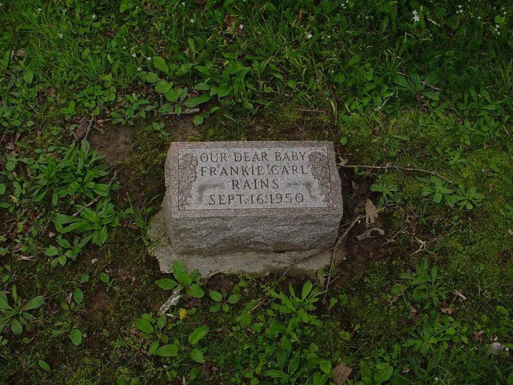  Frankie Carl Rains Headstone Photo, Hillcrest Cemetery, Callaway County genealogy