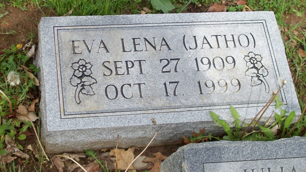  Eva Lena Jatho Lawrence Headstone Photo, Hillcrest Cemetery, Callaway County genealogy