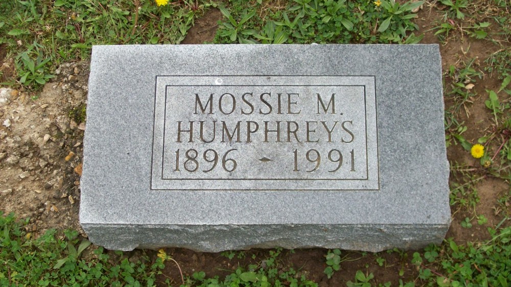  Mossie M. Humphreys. Headstone Photo, Hillcrest Cemetery, Callaway County genealogy