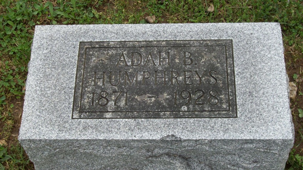  Adah B. Wilkerson Humphreys Headstone Photo, Hillcrest Cemetery, Callaway County genealogy