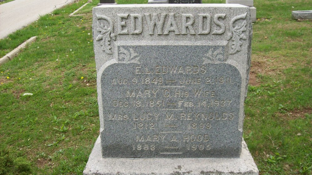  Edgar L. Edwards & Mary Reynolds Headstone Photo, Hillcrest Cemetery, Callaway County genealogy