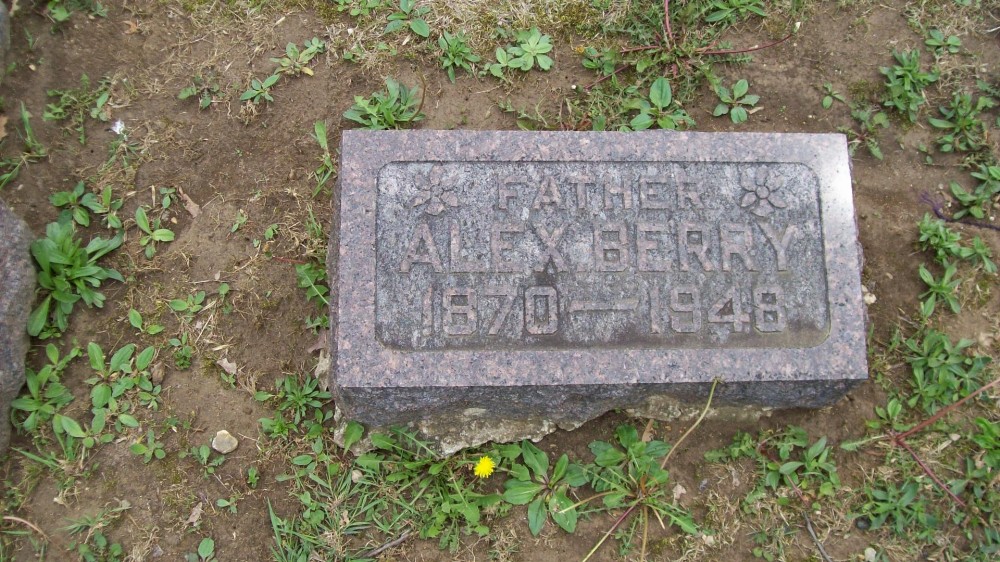  Alex Berry Headstone Photo, Hillcrest Cemetery, Callaway County genealogy