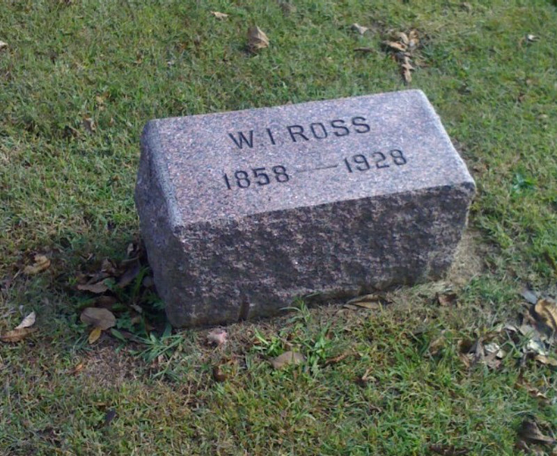  William Issac Ross Headstone Photo, Hillcrest Cemetery, Callaway County genealogy