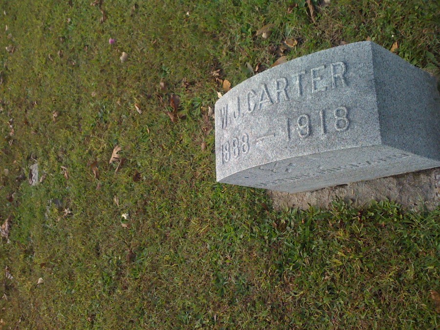  William John Carter Headstone Photo, Hillcrest Cemetery, Callaway County genealogy