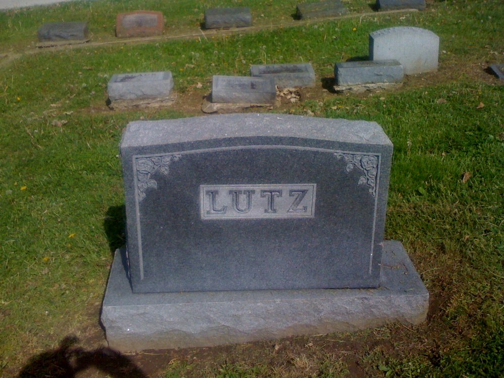  Lutz family Headstone Photo, Hillcrest Cemetery, Callaway County genealogy