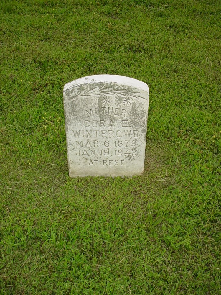  Cora E. Honlin Winterowd Headstone Photo, Hopewell Baptist Church, Callaway County genealogy