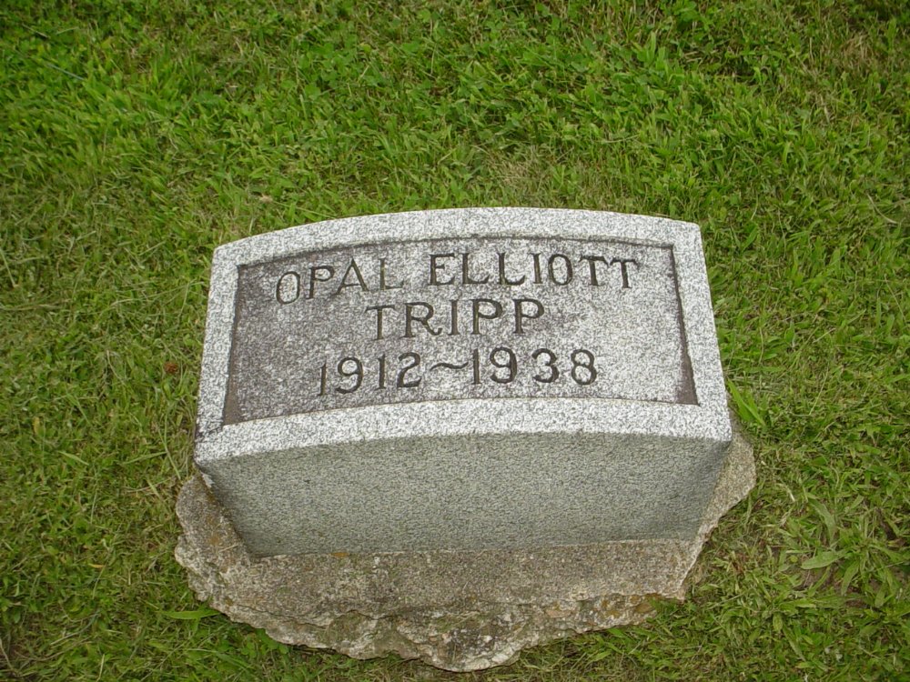  Opal Eliott Tripp Headstone Photo, Hopewell Baptist Church, Callaway County genealogy