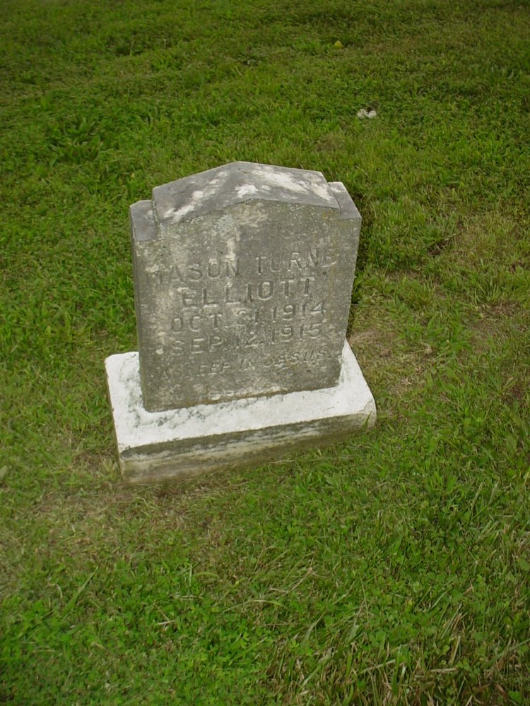  Mason Turner Elliott Headstone Photo, Hopewell Baptist Church, Callaway County genealogy