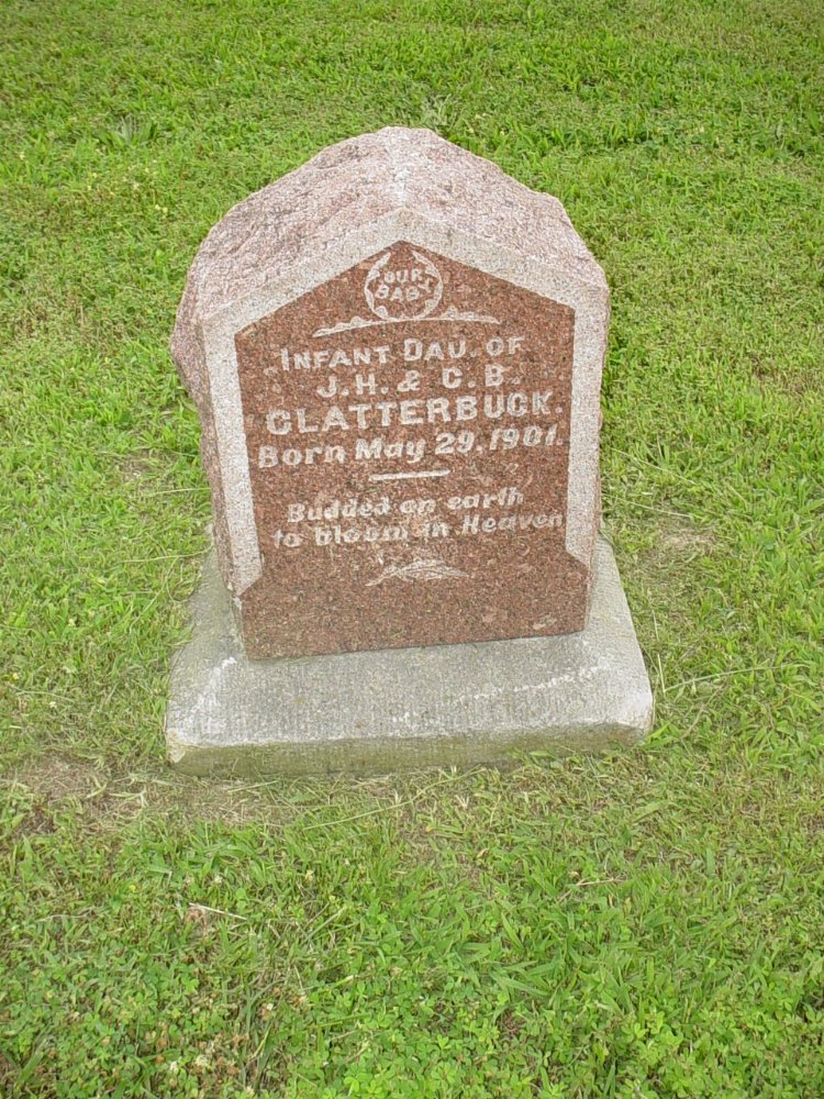  Infant Daughter Clatterbuck Headstone Photo, Hopewell Baptist Church, Callaway County genealogy