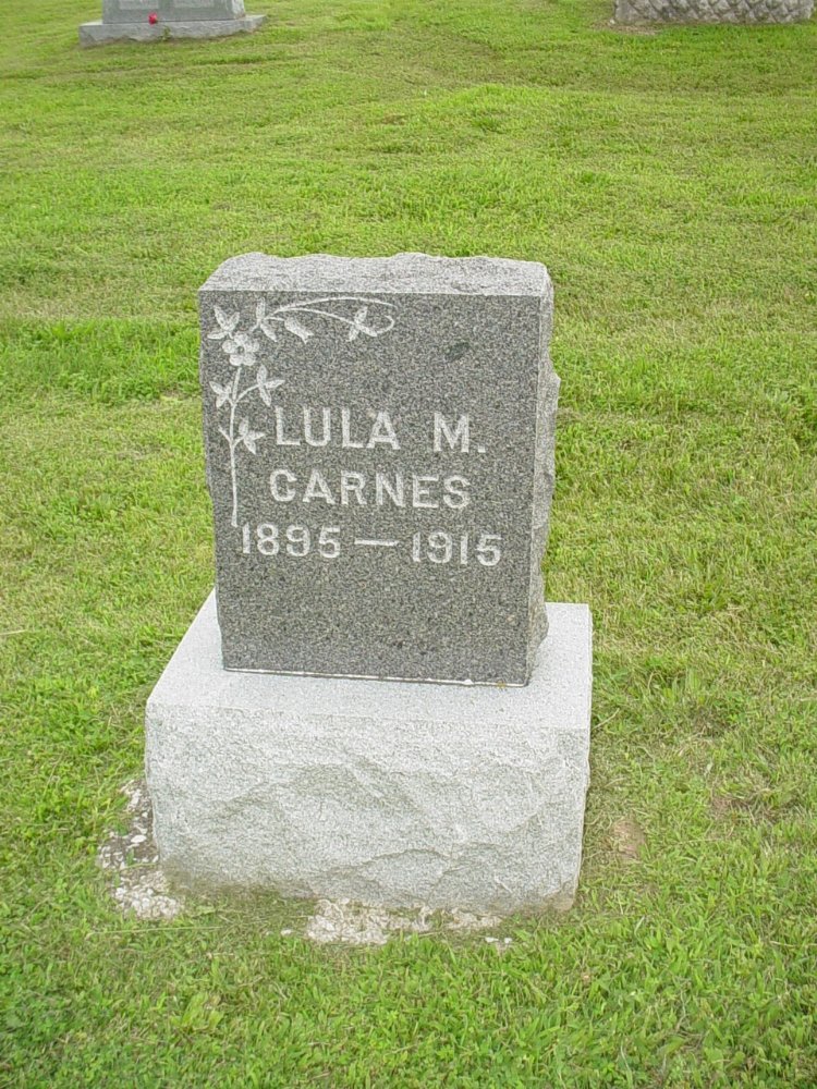  Lula M. Carnes Headstone Photo, Hopewell Baptist Church, Callaway County genealogy