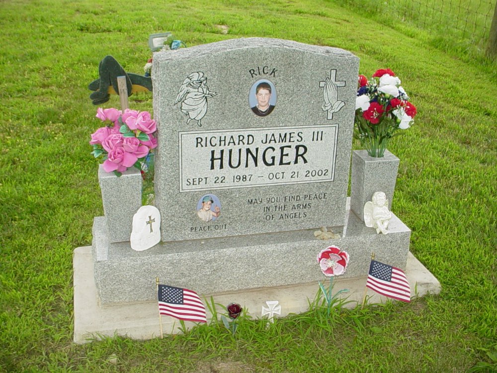  Richard James Hunger Headstone Photo, Hopewell Baptist Church, Callaway County genealogy