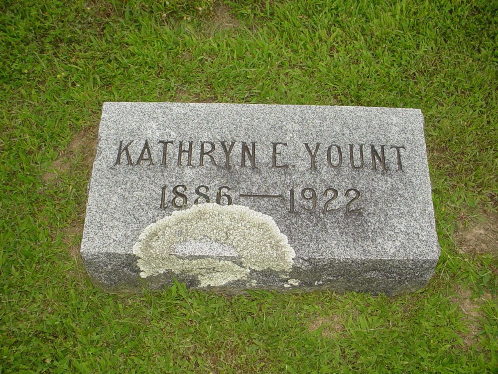  Kathryn Gray Yount Headstone Photo, Hopewell Baptist Church, Callaway County genealogy