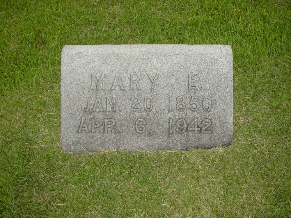  Mary E. Curry Clatterbuck Headstone Photo, Hopewell Baptist Church, Callaway County genealogy