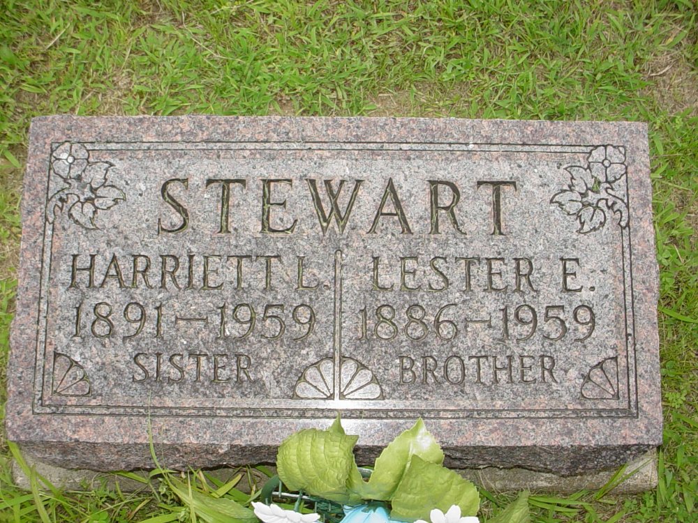 Lester E. & Harriett L. Stewart Headstone Photo, Hopewell Baptist Church, Callaway County genealogy