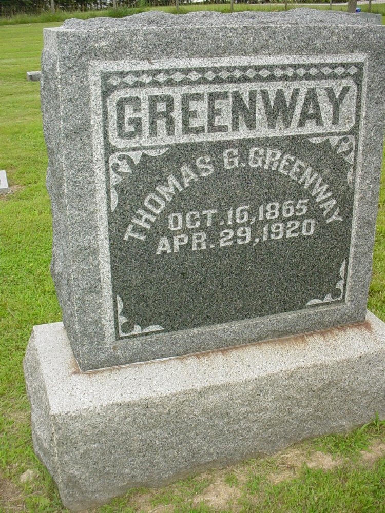  Thomas G. Greenway Headstone Photo, Hopewell Baptist Church, Callaway County genealogy