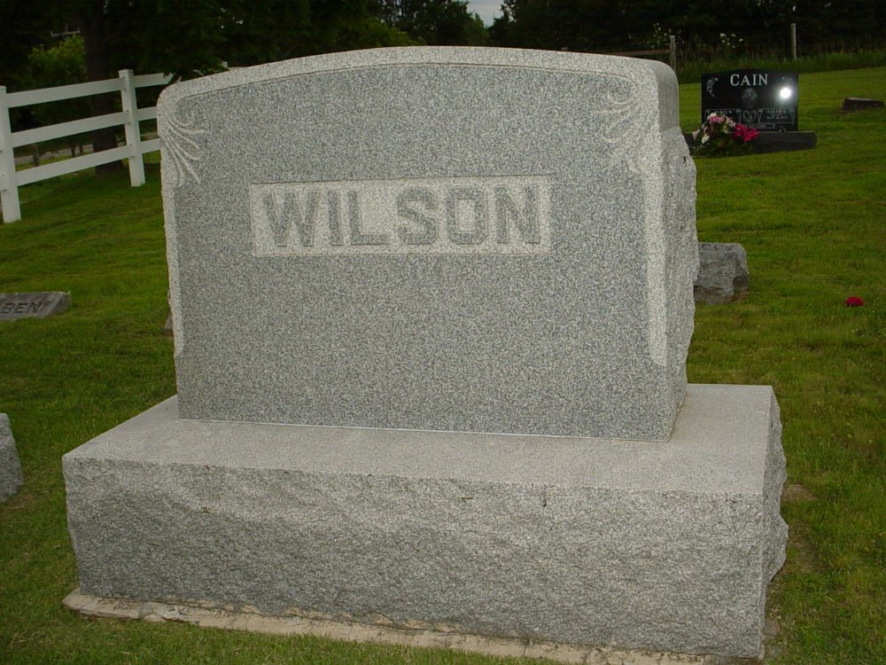  Wilson Family Headstone Photo, Hopewell Baptist Church, Callaway County genealogy