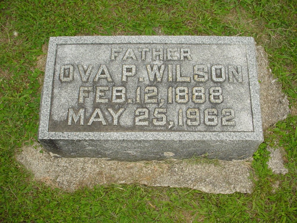  Ova Pierce Wilson Headstone Photo, Hopewell Baptist Church, Callaway County genealogy