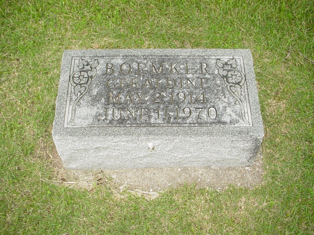 Geraldine Boemker Headstone Photo, Hopewell Baptist Church, Callaway County genealogy