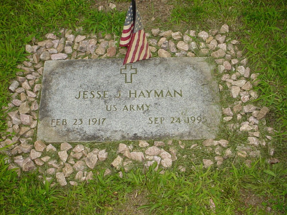  Jessie J. Hayman Headstone Photo, Hopewell Baptist Church, Callaway County genealogy