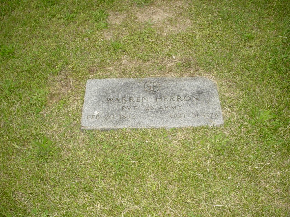  Warren Herron Headstone Photo, Miller