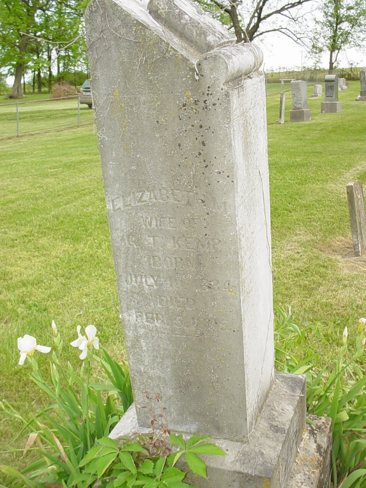  Elizabeth Musgrove Kemp Headstone Photo, Miller