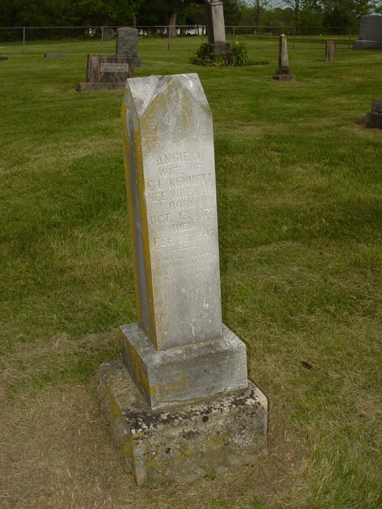  Angie J. Hinshaw Headstone Photo, Miller