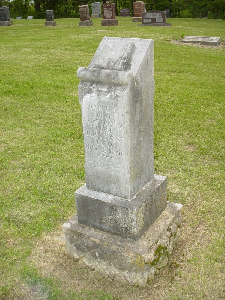  John D.T. Hinshaw Headstone Photo, Miller