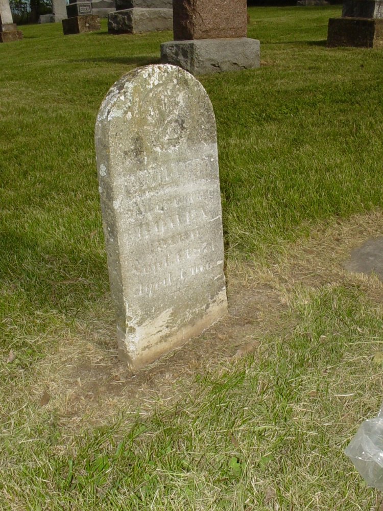  William Bowen infant Headstone Photo, Miller