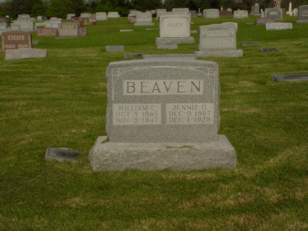  William C. Beaven and Jennie G. Tarr