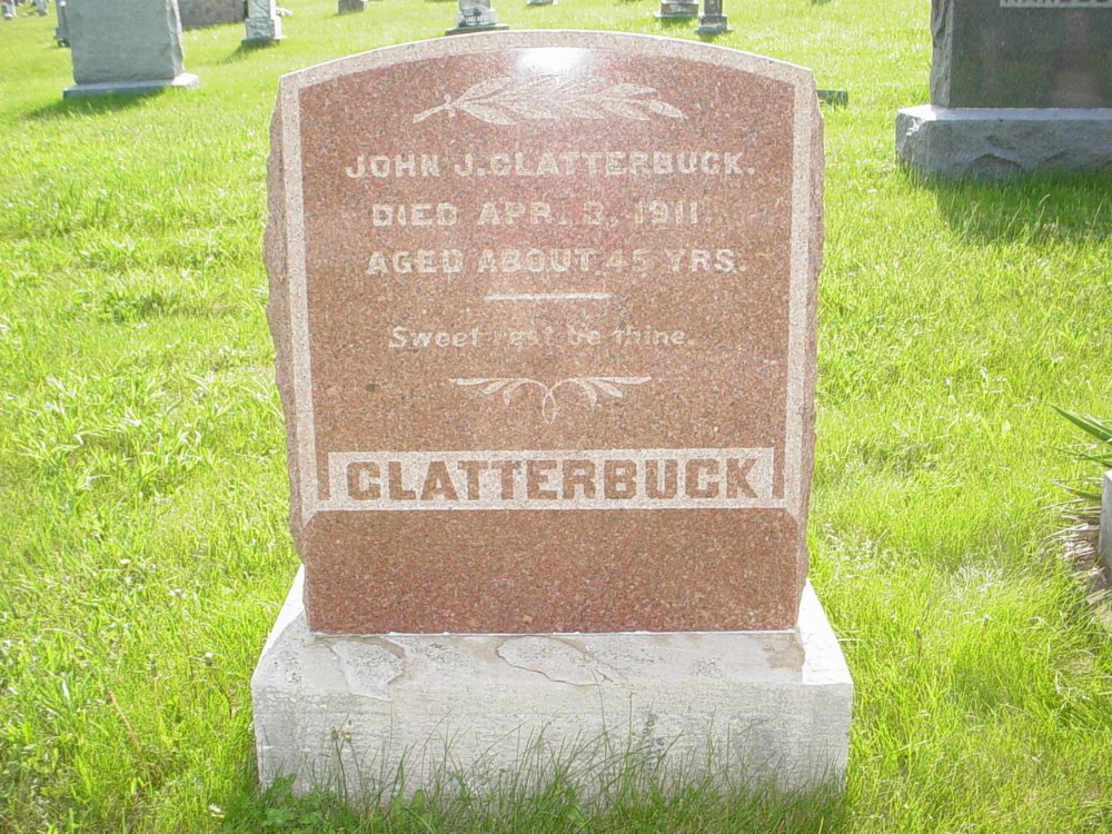  John James Clatterbuck Headstone Photo, Millersburg Cemetery, Callaway County genealogy