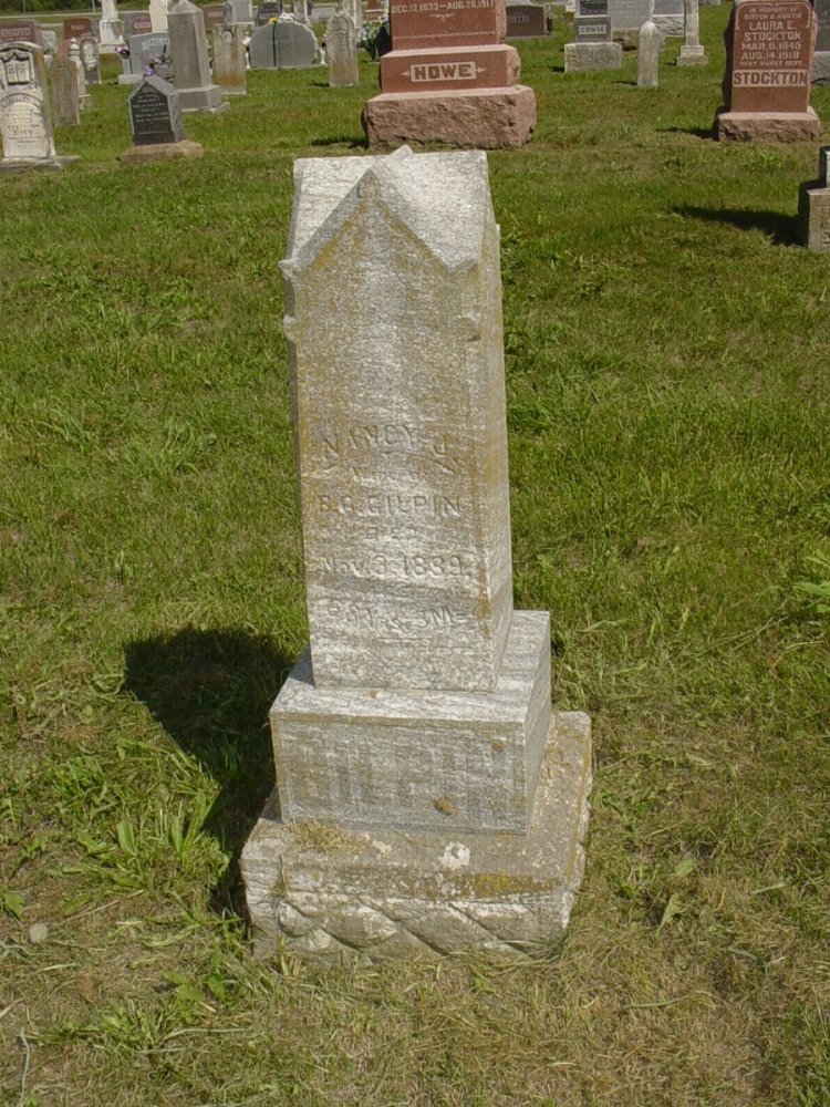  Nancy Womack Gilpin Headstone Photo, Mount Carmel Cemetery, Callaway County genealogy