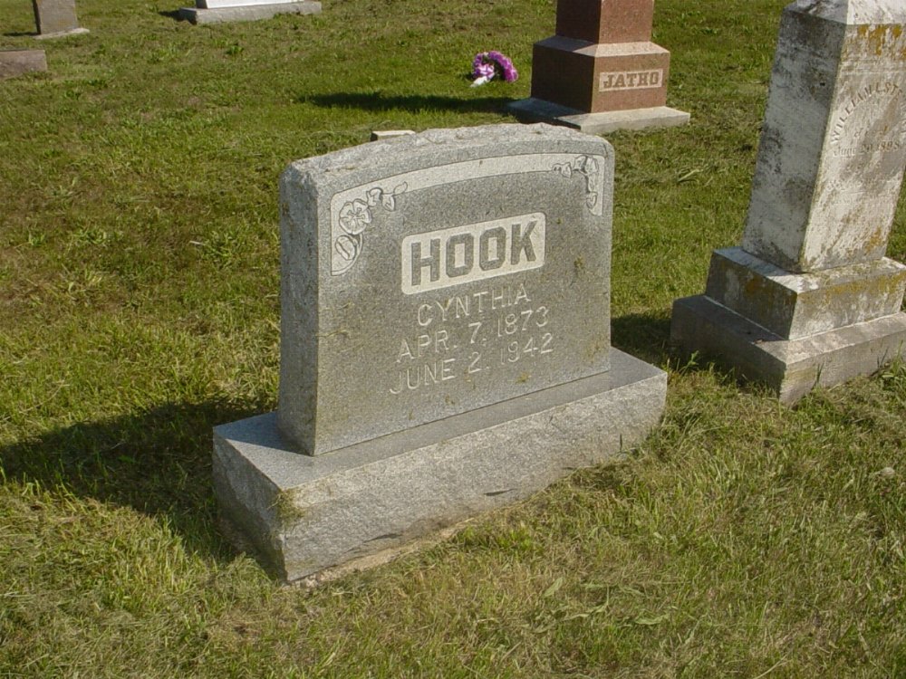  Cynthia Sanders Stewart Hook Headstone Photo, Mount Carmel Cemetery, Callaway County genealogy