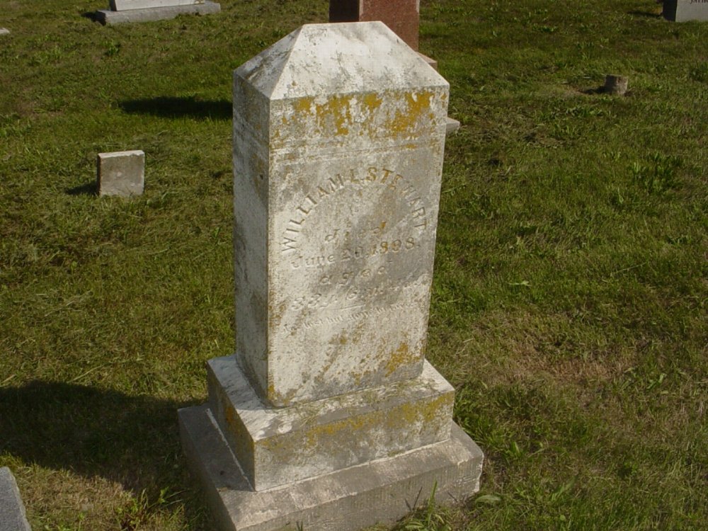  William L. Stewart Headstone Photo, Mount Carmel Cemetery, Callaway County genealogy