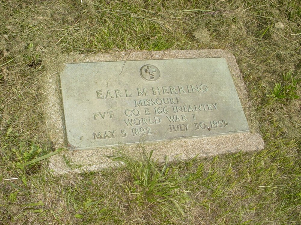  Earl Marcus Herring Headstone Photo, Mount Carmel Cemetery, Callaway County genealogy