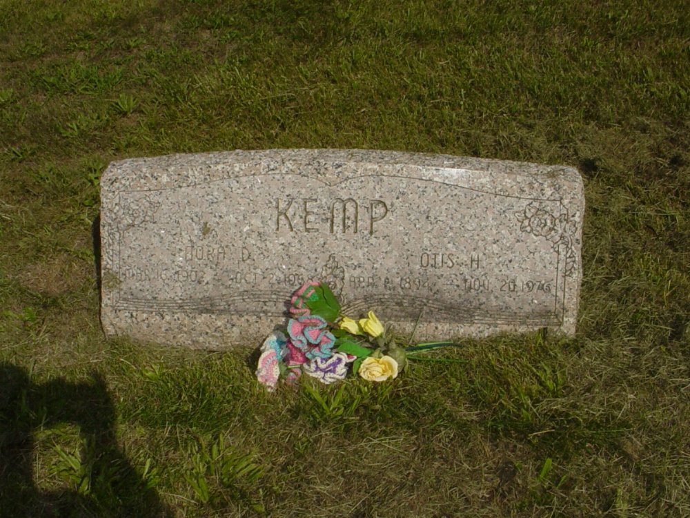  Otis Kemp and Dora Rogers Headstone Photo, Mount Carmel Cemetery, Callaway County genealogy