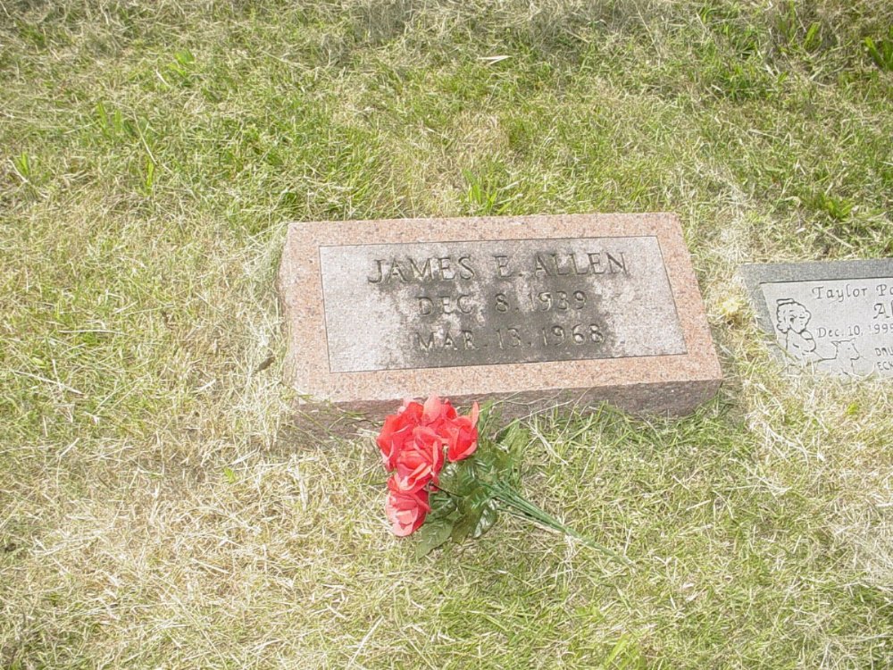  James E. Allen Headstone Photo, Mount Carmel Cemetery, Callaway County genealogy