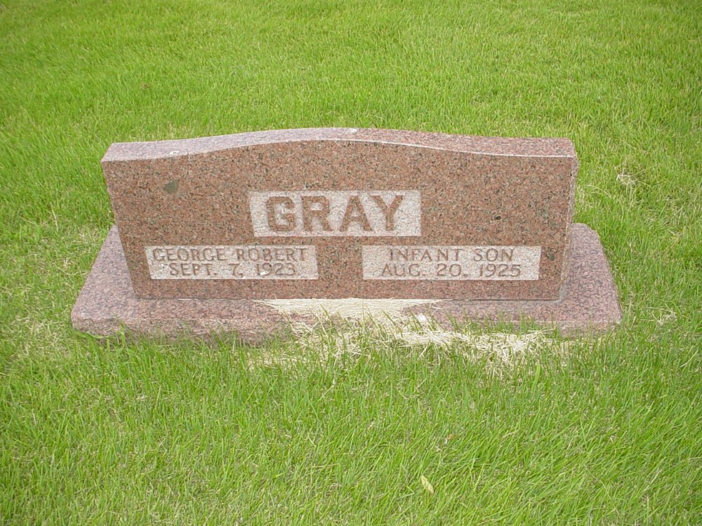  George Robert Gray Headstone Photo, New Bloomfield Cemetery, Callaway County genealogy