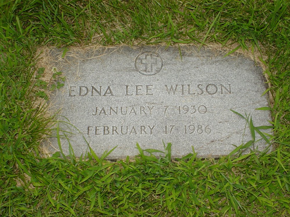  Edna Lee Wilson Headstone Photo, New Bloomfield Cemetery, Callaway County genealogy